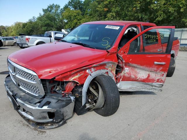 1C6RR7NT7GS232576 - 2016 RAM 1500 LARAM RED photo 2