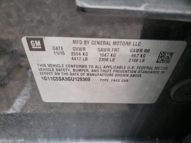 1G11C5SA3GU128369 - 2016 CHEVROLET MALIBU LIM 石墨色 照片 10