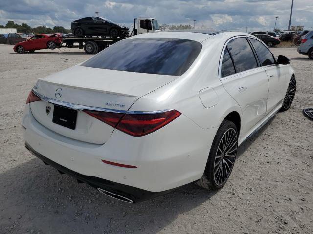 W1K6G7GB1NA147392 - 2022 MERCEDES-BENZ S 580 4MAT WHITE photo 4