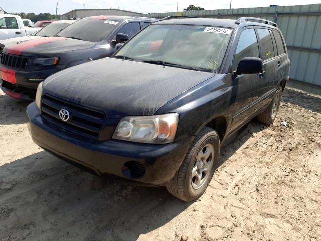 JTEEP21A570222074 - 2007 TOYOTA HIGHLANDER BLACK photo 2