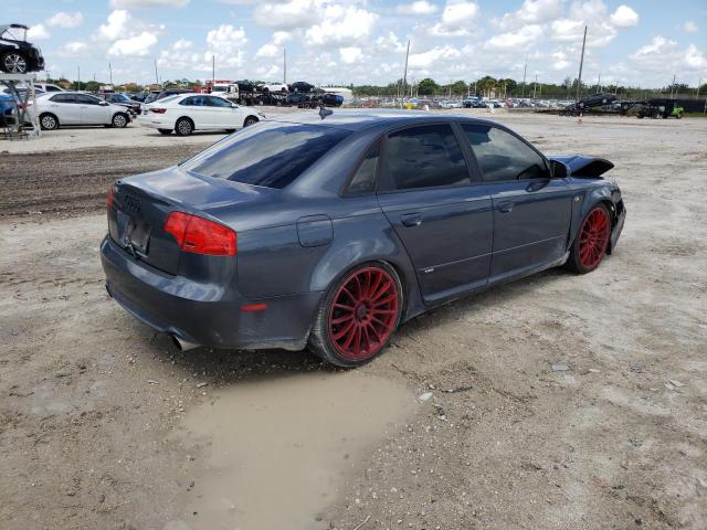 WAUEF78E38A132105 - 2008 AUDI A4 S-LINE GRAY photo 4