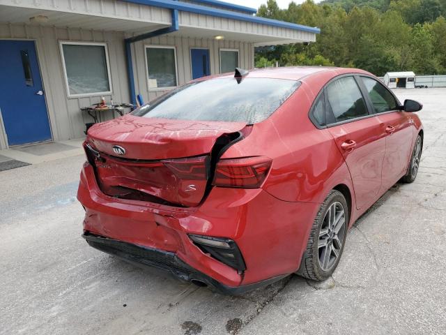 3KPF34AD2KE045672 - 2019 KIA FORTE GT L RED photo 4