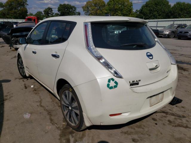 1N4AZ0CP9FC332972 - 2015 NISSAN LEAF S WHITE photo 3