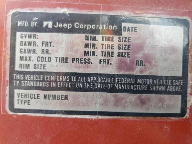 J8M83AA112686 - 1978 JEEP CJ-5 RED photo 10