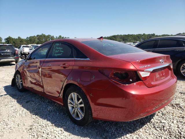 5NPEB4AC7CH346456 - 2012 HYUNDAI SONATA GLS RED photo 3