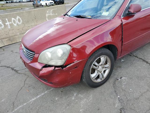 KNAGE123375108068 - 2007 KIA OPTIMA RED photo 9