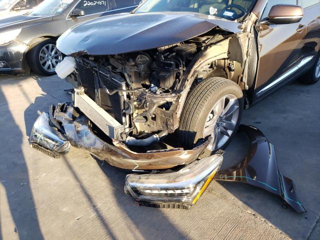 5J8TC2H76KL006082 - 2019 ACURA RDX ADVANC BROWN photo 9