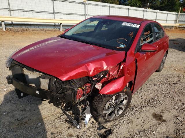 3KPF24AD2ME383367 - 2021 KIA FORTE FE RED photo 2