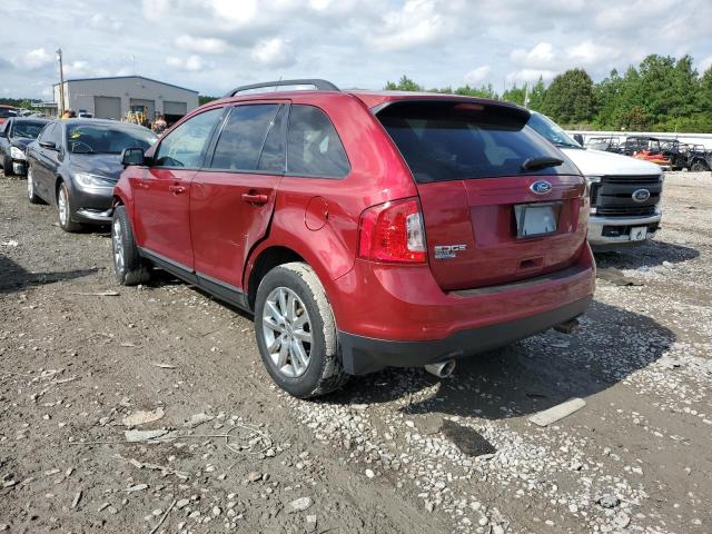 2FMDK3JC7DBB24255 - 2013 FORD EDGE SEL RED photo 3