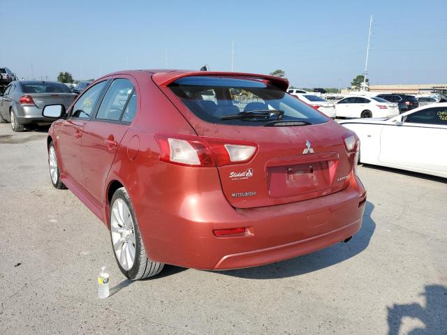 JA32X8HW4AU012513 - 2010 MITSUBISHI LANCER GTS RED photo 3