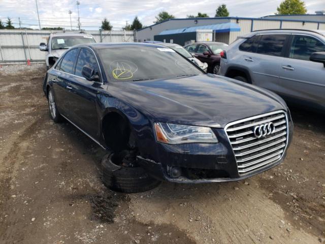 WAUAGAFD0DN028886 - 2013 AUDI A8 QUATTRO BLUE photo 1