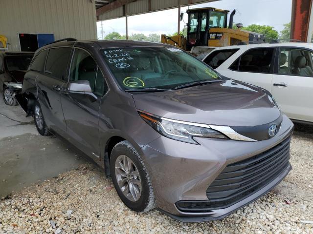 5TDKRKEC5MS033267 - 2021 TOYOTA SIENNA LE CHARCOAL photo 1