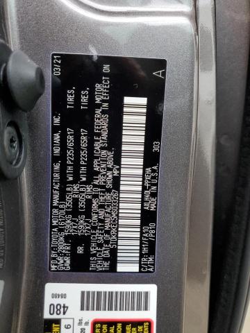5TDKRKEC5MS033267 - 2021 TOYOTA SIENNA LE CHARCOAL photo 10