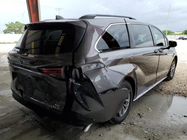 5TDKRKEC5MS033267 - 2021 TOYOTA SIENNA LE CHARCOAL photo 4