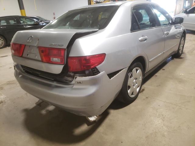 1HGCM66375A029259 - 2005 HONDA ACCORD LX SILVER photo 4