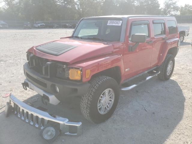5GTEN13E498159003 - 2009 HUMMER H3 RED photo 2