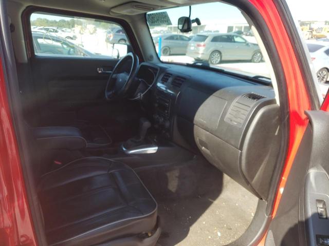 5GTEN13E498159003 - 2009 HUMMER H3 RED photo 5