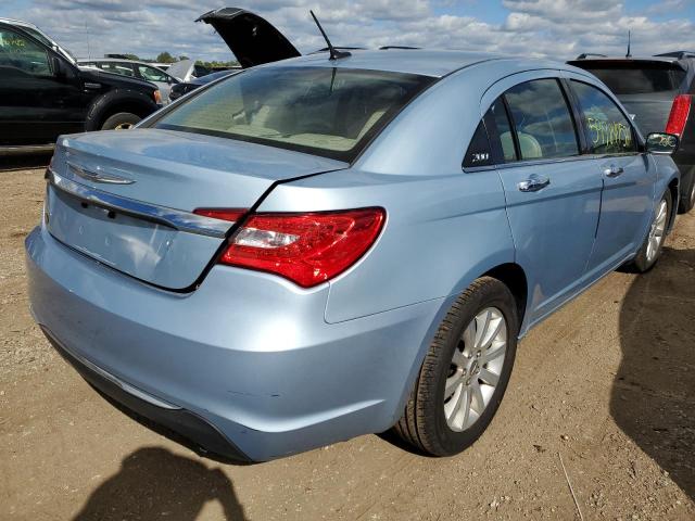 1C3CCBCG8DN598683 - 2013 CHRYSLER 200 LIMITE BLUE photo 4