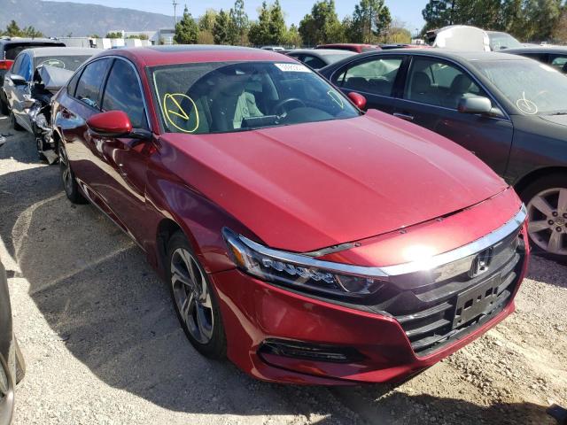 1HGCV2F57JA004346 - 2018 HONDA ACCORD EXL RED photo 1