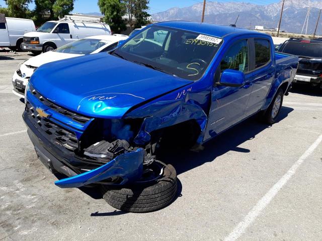 1GCGSCEN5M1245164 - 2021 CHEVROLET COLORADO L BLUE photo 2