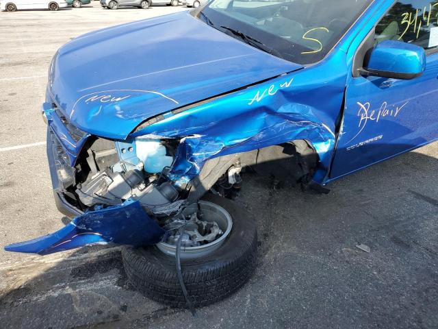 1GCGSCEN5M1245164 - 2021 CHEVROLET COLORADO L BLUE photo 9