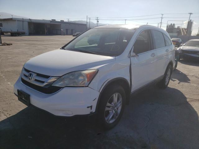 5J6RE3H76AL000588 - 2010 HONDA CR-V EXL WHITE photo 2