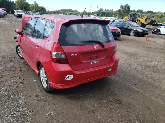 JHMGD37627S049194 - 2007 HONDA FIT S 勃艮第红 照片 3