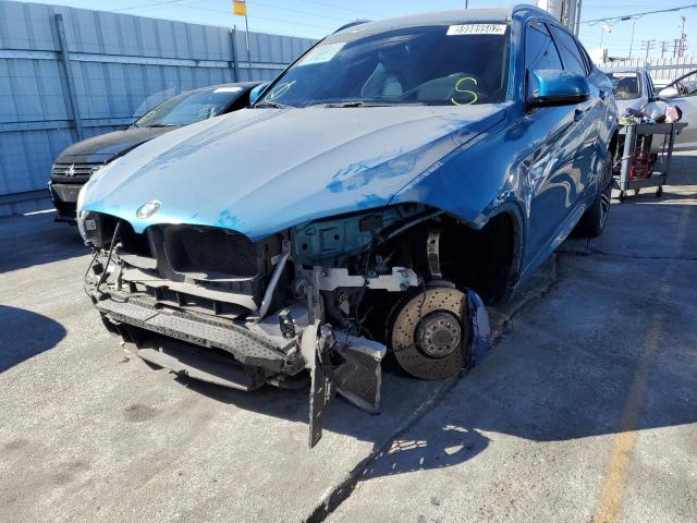 5YMKW8C51F0G93838 - 2015 BMW X6 M BLUE photo 2