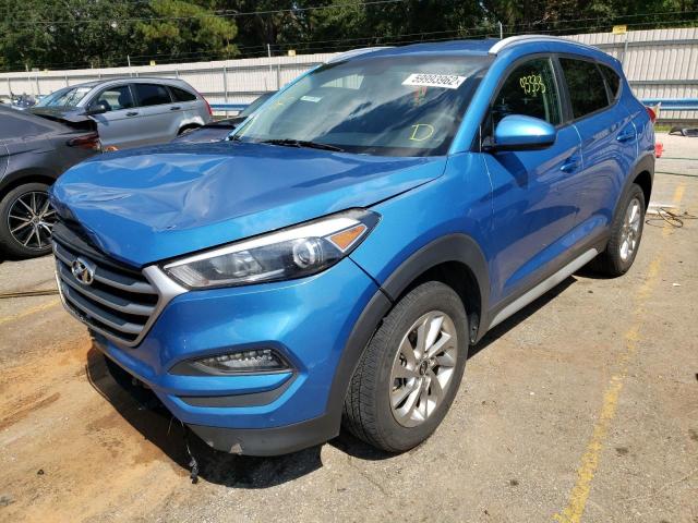 KM8J33A49JU659148 - 2018 HYUNDAI TUCSON SEL BLUE photo 2