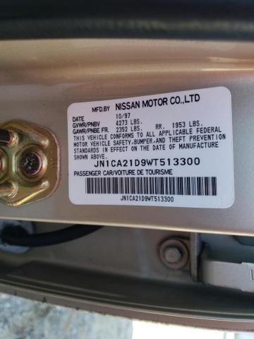 JN1CA21D9WT513300 - 1998 NISSAN MAXIMA GLE BEIGE photo 10