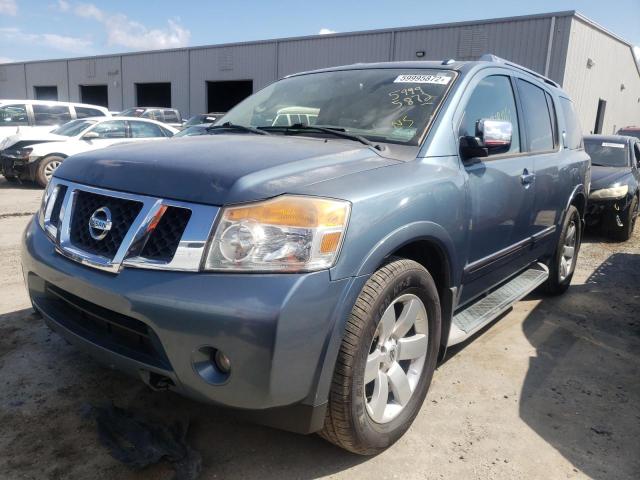 5N1BA0ND2AN604036 - 2010 NISSAN ARMADA SE BLUE photo 2