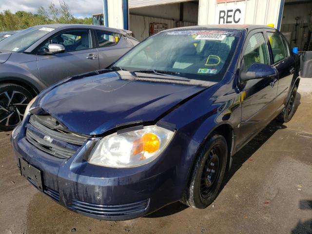 1G1AT58H297284098 - 2009 CHEVROLET COBALT LT BLUE photo 2