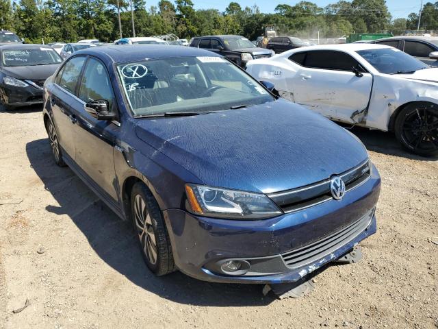 3VW637AJXDM229030 - 2013 VOLKSWAGEN JETTA HYBR BLUE photo 1