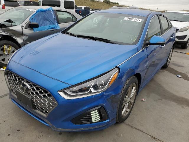 5NPE34AF8KH763221 - 2019 HYUNDAI SONATA LIM BLUE photo 2