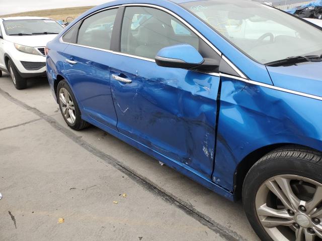 5NPE34AF8KH763221 - 2019 HYUNDAI SONATA LIM BLUE photo 9