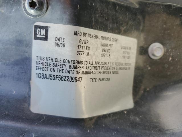 1G8AJ55F56Z209647 - 2006 SATURN ION LEVEL Qara foto 10