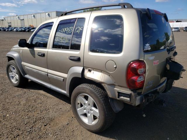 1J4GL48K66W271177 - 2006 JEEP LIBERTY SP GOLD photo 3