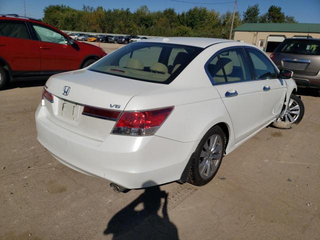 1HGCP3F87BA031607 - 2011 HONDA ACCORD EXL WHITE photo 4