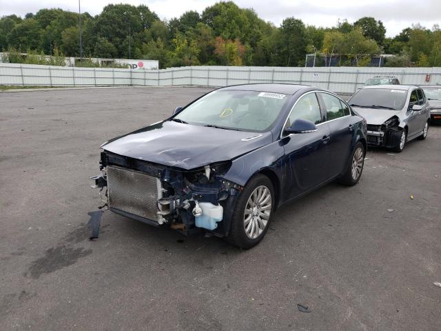 2G4GR5EKXC9134077 - 2012 BUICK REGAL BLUE photo 2