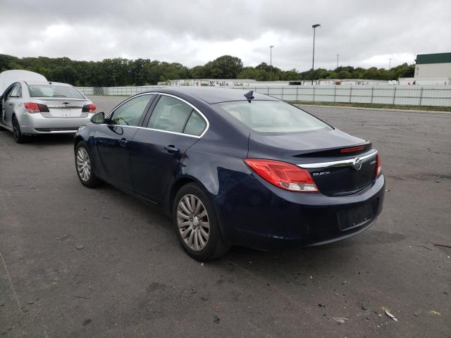 2G4GR5EKXC9134077 - 2012 BUICK REGAL BLUE photo 3