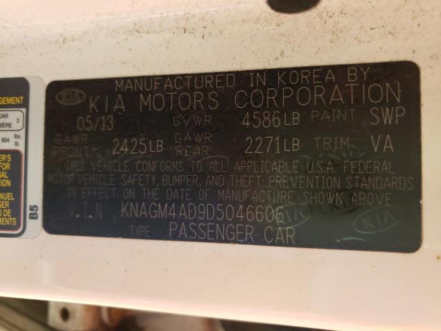 KNAGM4AD9D5046606 - 2013 KIA OPTIMA HYBRID  photo 10