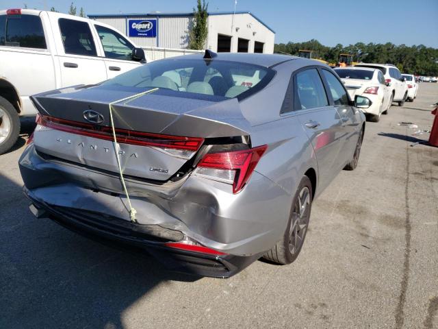 5NPLP4AG4MH017811 - 2021 HYUNDAI ELANTRA LI SILVER photo 4