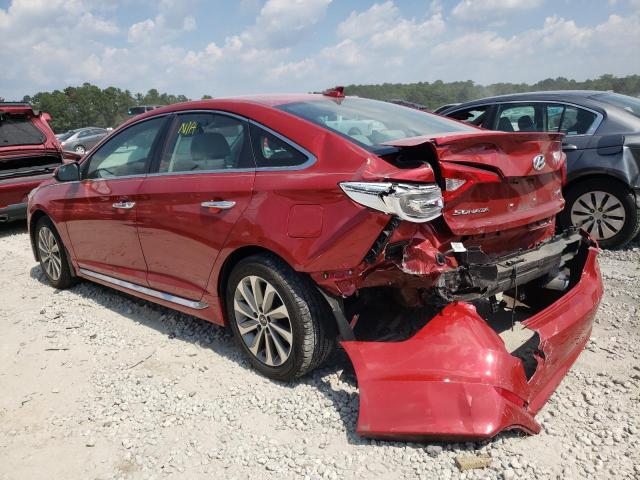 5NPE34AF5HH493549 - 2017 HYUNDAI SONATA SPO RED photo 3