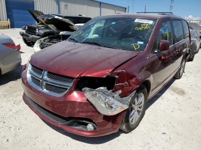 2C4RDGCG7KR545795 - 2019 DODGE GRAND CARA RED photo 2