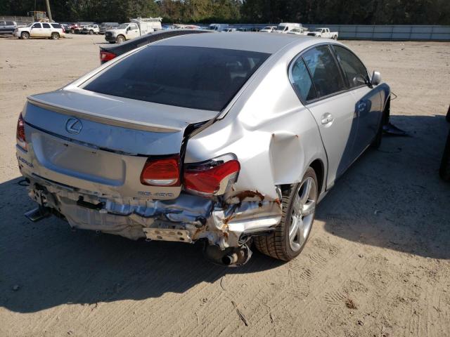 JTHBN96S565003106 - 2006 LEXUS GS 430 SILVER photo 4