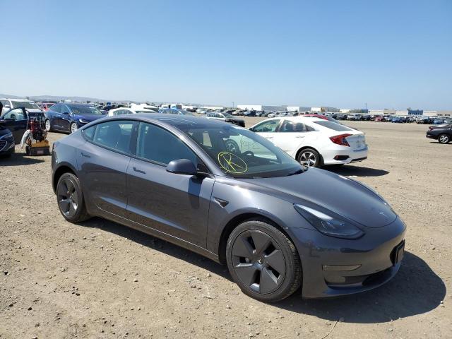 5YJ3E1EB6NF191561 - 2022 TESLA MODEL 3 GRAY photo 1
