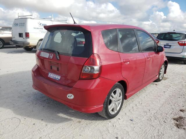 JHMGD386X7S028396 - 2007 HONDA FIT S 红色 照片 4