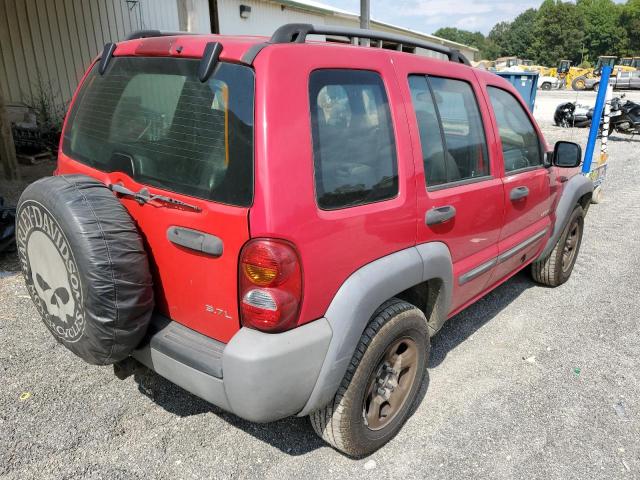 1J4GK48K94W285882 - 2004 JEEP LIBERTY SP RED photo 4