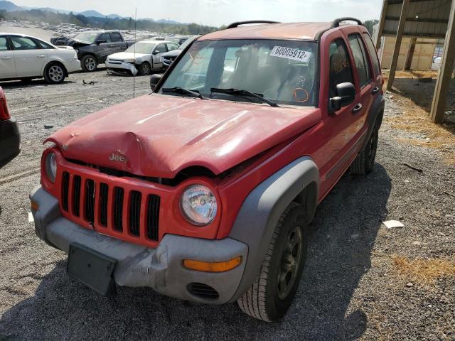 1J4GK48K94W285882 - 2004 JEEP LIBERTY SP RED photo 9