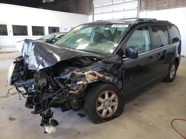 2A8HR54P58R764949 - 2008 CHRYSLER TOWN & COU BLACK photo 2